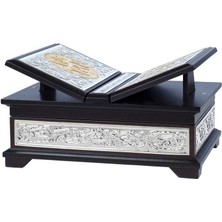 Yaldızlı Kaplama Gümüş Kanatlı Kur'an-ı Kerim (Orta Boy)