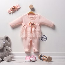 Annora Baby Tokalı Güpürlü Kız Bebek Tulumu