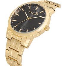 Polo Air Erkek Metal Kol Saati Gold Siyah Renk PL-0919E5X