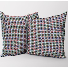 Geometrik Desenli Dijital Baskılı Şifon Saten Kumaş / En 1,50  cm  - Elbise , Perde ve Kırlent