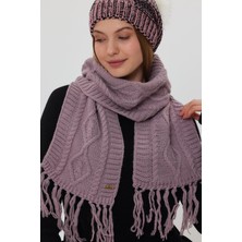 Alexander Gardi Örgü Detaylı Püsküllü Atkı (B20-18842)