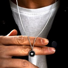Ebrar Silver Gümüş Kupa Figürlü Kolye 925 Ayar Gümüş Mini Kupa (Kalp) Figürlü Unisex Kolye Iskambil Kartı Kolye