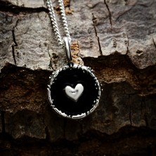 Ebrar Silver Gümüş Kupa Figürlü Kolye 925 Ayar Gümüş Mini Kupa (Kalp) Figürlü Unisex Kolye Iskambil Kartı Kolye