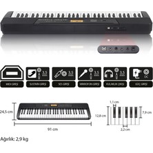 Jwin JTK-3600 61 Tuş Hassasiyetli 5 Oktav Org - Siyah