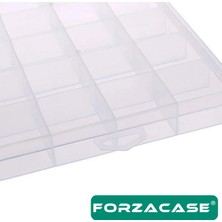 Forzacase 40 Bölmeli Kapaklı Balıkçı Marangoz Malzeme ve Takı Aksesuar Kutusu Organizer - FC276