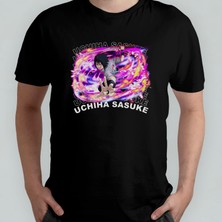 Pixxa Naruto - Sasuke Uchiha %100 Pamuklu Bisiklet Yaka T-Shirt Model 3