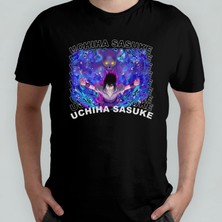 Pixxa Naruto - Sasuke Uchiha %100 Pamuklu Bisiklet Yaka T-Shirt Model 4