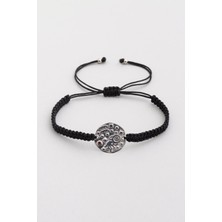 So CHIC Kova Burcu 18 Ayar Beyaz Altın Kaplama Ayarlanabilir Unisex Gümüş Bileklik