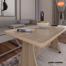 Eliusta Tekerlekli Mdf Masa %100 Mdf Orta Sehpa Mutfak Masası Yemek Masası