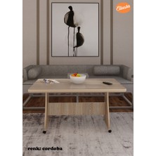 Eliusta Tekerlekli Mdf Masa %100 Mdf Orta Sehpa Mutfak Masası Yemek Masası