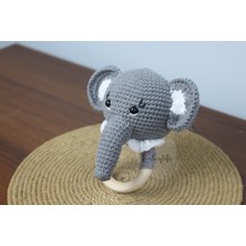 Aley Life Amigurumi Bebek Fil Çıngırak Diş Kaşıyıcı