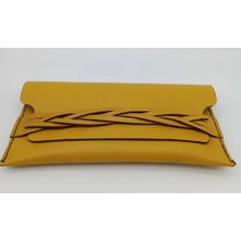 İstanbul Sandalet Clutch Çanta Doğal  Deri El Yapımı Portföy Abiye Kadın Çantası Istanbul Sandalet