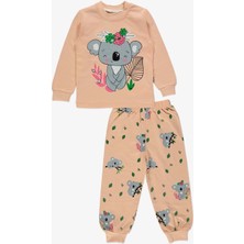 Mnk Baby & Kids Baskılı Ikiiplik Kız Pijama Takım MNK0602