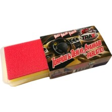 Oto Motto Yağlı Sünger Deri Torpido Ayakkabı Tampon Parlatıcı Pratik Sünger Küçük Boy 1 Adet