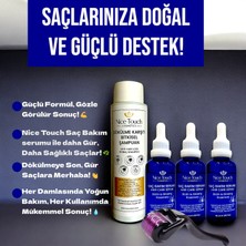 NİCE TOUCH KOZMETİK 3 Adet Saç Serum , Saç Vitamini+ 1 Adet Dermarroler+ 1 Adet Şampuan