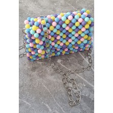 Güneys Design Renkli Boncuktan Askılı Çanta Kartlık Hediyeli