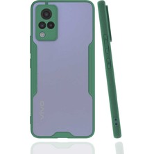 ZORE Vivo V21 Kılıf Parfe Kapak-Koyu Yeşil