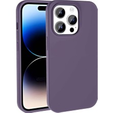 ZORE Apple iPhone 14 Pro Kılıf Magsafe Şarj Özellikli Sıvı Teknolojili Silinebilir Sert Kivi Kapak-Derin Mor
