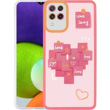 Galaxy M22 Kılıf Zore M-Fit Desenli Kapak-Love Story No2
