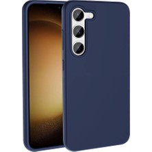 ZORE Galaxy S23 Kılıf Magsafe Şarj Özellikli Sıvı Teknolojili Silinebilir Sert Kivi Kapak-Lacivert