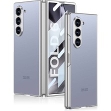 ZORE Galaxy Z Fold 6 Kılıf Titanyum Metal Tasarımlı Kıpta Caz Kapak-Mavi