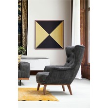 Velura Home & Living Merly Chester Tekli Koltuk & Kapitoneli Berjer - Krem Keten Kumaş