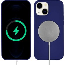 ZORE Apple iPhone 13 Uyumlu Zore Silksafe Wireless Kapak-Mavi