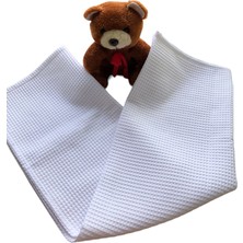 Kido & Kidos Kido&kidos Bebek Beyaz 100 x 100 Waffle Pike %100 Pamuk, Oeko-Tex Sertifikalı.bebek Pike Örtü