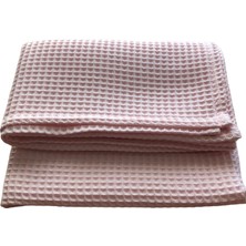 Kido & Kidos Bebek Pembe 100 x 110 cm Waffle Pike % 100 Pamuk Oeko-Tex Sertifikalı Bebek Pike Örtü