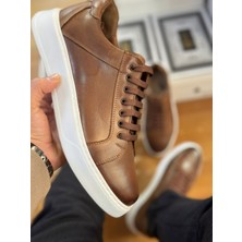 Svm Shoes Lüks Deri Erkek Sneaker,kahve