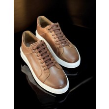 Svm Shoes Lüks Deri Erkek Sneaker,kahve