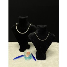 Amor Man Özel Tasarım Silver Dorika Inci Boncuk Sevgili Kombini Şık Kolye Set.2 Adet Fiyatıdır