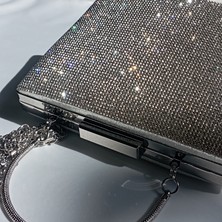 Şarra Gossi Taşlı Gümüş Abiye Çanta