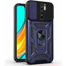 Piyasa Sepeti Kızaklı Tank Kılıf Xiaomi Redmi 9 Lacivert