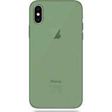 Apple iPhone Xs Max Transparent Slim Case Yeşil