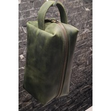 MAT DERİ Erkek El Çantası  Kozmetik Seyahat Portföy Çanta, Erkek El Çantası 20X11X10 cm