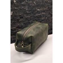 MAT DERİ Erkek El Çantası  Kozmetik Seyahat Portföy Çanta, Erkek El Çantası 20X11X10 cm