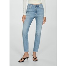 Claudia Dar Kesim Crop Jean Pantolon