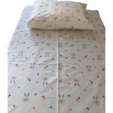 Bebek Çocuk Düz Çarşaf 110 X140 cm ve Yastık Kılıfı Takımı %100 Pamuk Poplin Kumaş