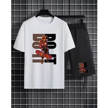 Punıx  Kıds  Özel  Üretim  Kaykaylı  Robot  Baskılı  Yeni  Stil   Erkek  Çocuk  T-Shırt  Şort  Takım