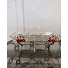 Azade Home Tasarım Kirazlı Tek Katlı Üç Bölmeli Cam Sunum