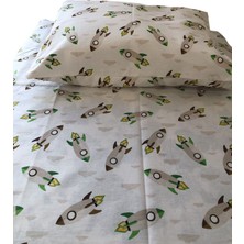 Bebek Çocuk Çarşaf 110 x 140 cm ve Yastık Kılıfı Takımı %100 Pamuk Poplin Kumaş
