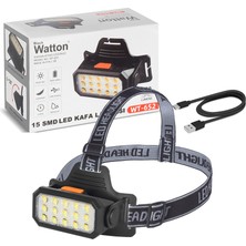 Watton WT-652 Beyaz Şarjlı Kafa Lambası