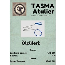 Tasma Atalier Büyük Boy Zincirli Boyundan Bağlamalı Gezdirme Köpek Tasması