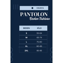 Vikunya Erkek Siyah Kaliteli Lastikli Paça Beli Lastikli Ayarlanabilir Rahat Kesim Pamuk Ve Likralı Kumaş Pantolon