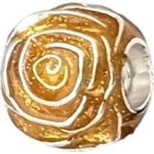 Dumledo Sarı Gül Charm | 925 Ayar Gümüş
