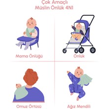 Doray Organic Çok Amaçlı Mama Önlüğü / Müslin Önlük / Omuz Bezi