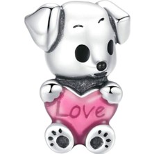 Dumledo Aşık Köpekcik Charm | 925 Ayar Gümüş