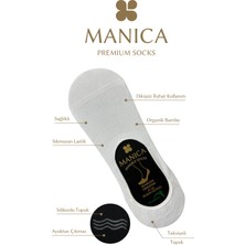 MANICA Erkek Bambu Babet Çorap 4 Çift - Beyaz