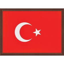 Türk Bayrağı 25X35 Mdf Çerçeveli